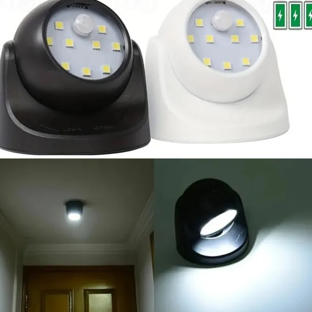LED Motion Sensor Light , Battery Powered Motion Sensor Lights Wireless 9 LED Motion Spotlight Indoor And Outdoor, Garden Motion Sensor Security LED Light Lamp