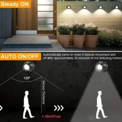 LED Motion Sensor Light , Battery Powered Motion Sensor Lights Wireless 9 LED Motion Spotlight Indoor And Outdoor, Garden Motion Sensor Security LED Light Lamp