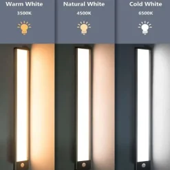 LED Motion Sensor Light Wireless Wall Lamp USB LED Night Lights USB Rechargeable Night Lamps For Kitchen Cabinet Wardrobe Lamp Staircase 10/20/30/40CM