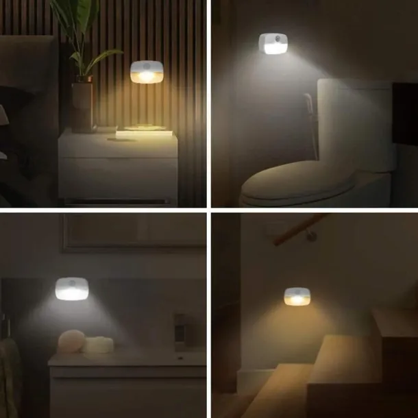 LED Motion Sensor Night Light, Indoor LED Night Read Light Battery Operated Night Light Motion Sensor Light Indoor for Bedroom, Kitchen, Stairs, Hallway, Office