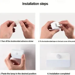 LED Motion Sensor Night Light, Indoor LED Night Read Light Battery Operated Night Light Motion Sensor Light Indoor for Bedroom, Kitchen, Stairs, Hallway, Office