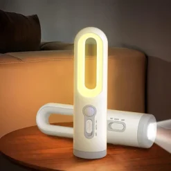 LED Motion Sensor Night Light 2 in 1 Portable Flashlight With Dusk To Dawn Sensor For Bedroom Bathroom Reading Camping