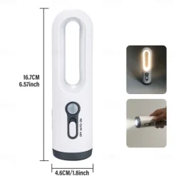 LED Motion Sensor Night Light 2 in 1 Portable Flashlight With Dusk To Dawn Sensor For Bedroom Bathroom Reading Camping