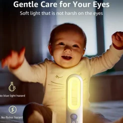 LED Motion Sensor Night Light 2 in 1 Portable Flashlight With Dusk To Dawn Sensor For Bedroom Bathroom Reading Camping