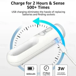 LED Motion Sensor Night Light 2 in 1 Portable Flashlight With Dusk To Dawn Sensor For Bedroom Bathroom Reading Camping