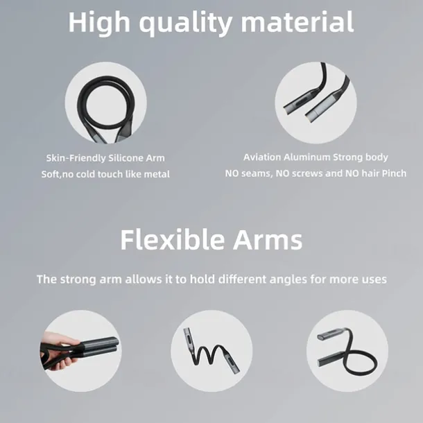 LED Neck Reading Light High Quality USB Reading Lamp Neck Book Light Rechargeable HandsFree Portable LED Reading Light For Camping Repairing Lighting