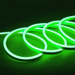 LED Neon Flex Strip Lights 6mm Narrow Neon Light 12V LED Strip Waterproof 5M Cutable DIY Led Neon Light Strip for Indoor Outdoor Home Decoration and DC12V Adapter and Touch Dimmer Switch Kit