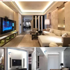 LED Neon Flex Strip Lights 6mm Narrow Neon Light 12V LED Strip Waterproof 5M Cutable DIY Led Neon Light Strip for Indoor Outdoor Home Decoration and DC12V Adapter and Touch Dimmer Switch Kit