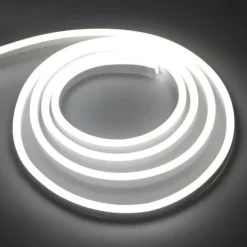 LED Neon Flex Strip Lights 6mm Narrow Neon Light 12V LED Strip Waterproof 5M Cutable DIY Led Neon Light Strip for Indoor Outdoor Home Decoration and DC12V Adapter and Touch Dimmer Switch Kit