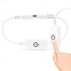 LED Neon Flex Strip Lights 6mm Narrow Neon Light 12V LED Strip Waterproof 5M Cutable DIY Led Neon Light Strip for Indoor Outdoor Home Decoration and DC12V Adapter and Touch Dimmer Switch Kit