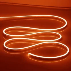 LED Neon Rope Lights 5M 16.4Ft, 12V Flexible IP65 Waterproof Silicone Neon Strip Lights, Ideal for Bedroom, Kitchen, Indoor/Outdoor Decoration (Power Adapter Not Included)