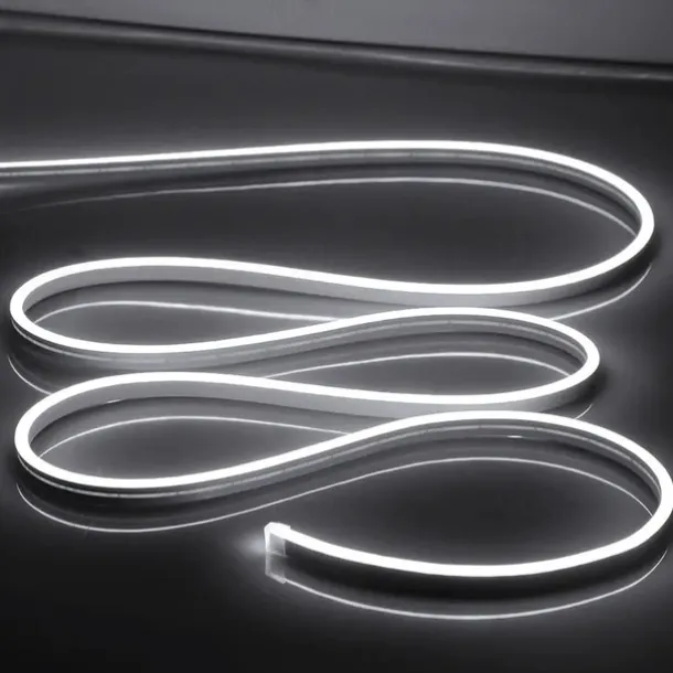 LED Neon Rope Lights 5M 16.4Ft, 12V Flexible IP65 Waterproof Silicone Neon Strip Lights, Ideal for Bedroom, Kitchen, Indoor/Outdoor Decoration (Power Adapter Not Included)