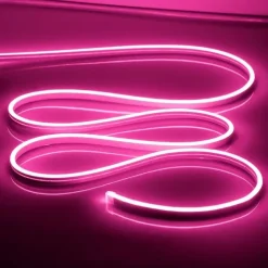 LED Neon Rope Lights 5M 16.4Ft, 12V Flexible IP65 Waterproof Silicone Neon Strip Lights, Ideal for Bedroom, Kitchen, Indoor/Outdoor Decoration (Power Adapter Not Included)