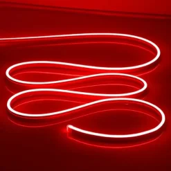 LED Neon Rope Lights 5M 16.4Ft, 12V Flexible IP65 Waterproof Silicone Neon Strip Lights, Ideal for Bedroom, Kitchen, Indoor/Outdoor Decoration (Power Adapter Not Included)