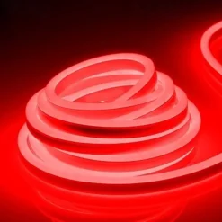 LED Neon Rope Lights 5M 16.4Ft, 12V Flexible IP65 Waterproof Silicone Neon Strip Lights, Ideal for Bedroom, Kitchen, Indoor/Outdoor Decoration (Power Adapter Not Included)