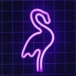 LED Neon Signs for Girls Room Decor Neon Signs Wall Light Desk Lamps Battery USB Operation Night Lights with Pedestal Pink Bar Bedroom Party Christmas