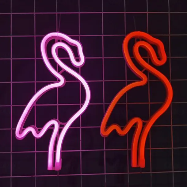 LED Neon Signs for Girls Room Decor Neon Signs Wall Light Desk Lamps Battery USB Operation Night Lights with Pedestal Pink Bar Bedroom Party Christmas