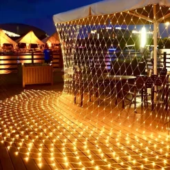 LED Net Mesh Fairy String Light 8*10 6*4M Flexible Window Curtain Holiday Lights for Party Yard Garden Colorful Decoration Lighting 96/200/672/2600 LEDs