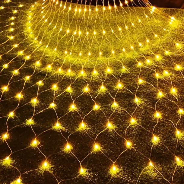 LED Net Mesh Fairy String Light 8*10 6*4M Flexible Window Curtain Holiday Lights for Party Yard Garden Colorful Decoration Lighting 96/200/672/2600 LEDs