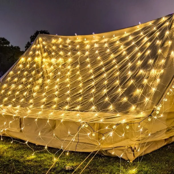 LED Net Mesh Fairy String Light 8*10 6*4M Flexible Window Curtain Holiday Lights for Party Yard Garden Colorful Decoration Lighting 96/200/672/2600 LEDs