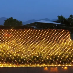 LED Net Mesh Fairy String Light 8*10 6*4M Flexible Window Curtain Holiday Lights for Party Yard Garden Colorful Decoration Lighting 96/200/672/2600 LEDs