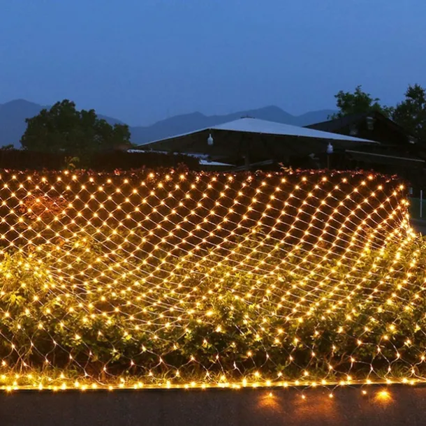 LED Net Mesh Fairy String Light 8*10 6*4M Flexible Window Curtain Holiday Lights for Party Yard Garden Colorful Decoration Lighting 96/200/672/2600 LEDs