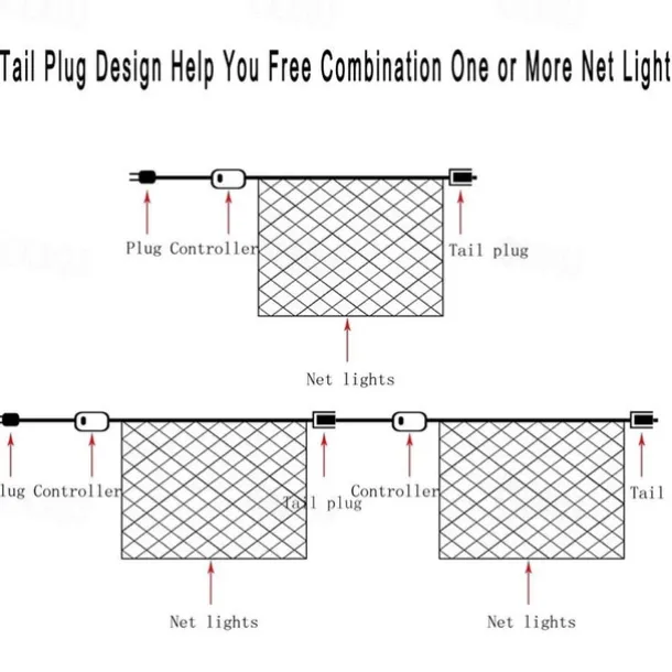 LED Net Mesh Fairy String Light 8*10 6*4M Flexible Window Curtain Holiday Lights for Party Yard Garden Colorful Decoration Lighting 96/200/672/2600 LEDs