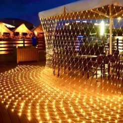LED Net Mesh Fairy String Light 8*10 6*4M Flexible Window Curtain Holiday Lights for Party Yard Garden Colorful Decoration Lighting 96/200/672/2600 LEDs