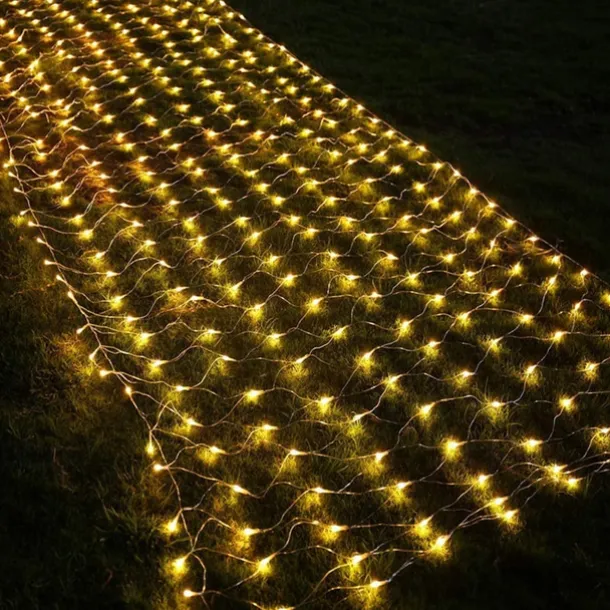 LED Net Mesh Fairy String Light 8*10 6*4M Flexible Window Curtain Holiday Lights for Party Yard Garden Colorful Decoration Lighting 96/200/672/2600 LEDs