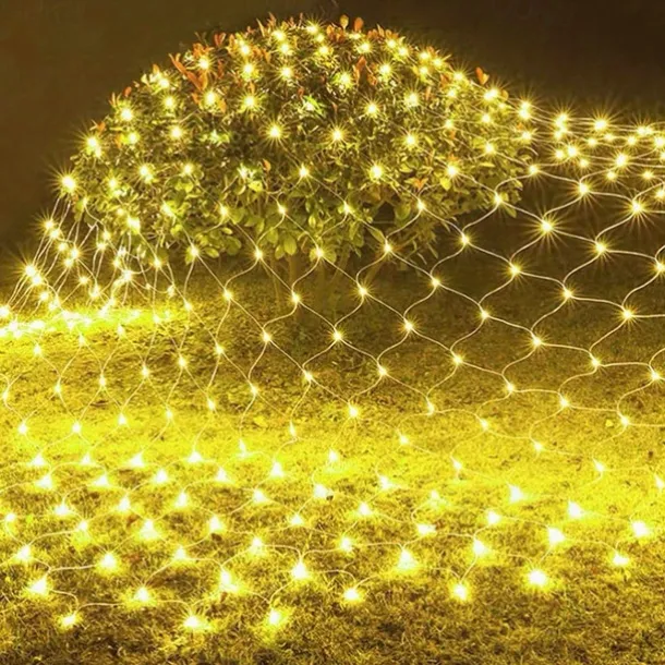 LED Net Mesh Fairy String Light 8*10 6*4M Flexible Window Curtain Holiday Lights for Party Yard Garden Colorful Decoration Lighting 96/200/672/2600 LEDs