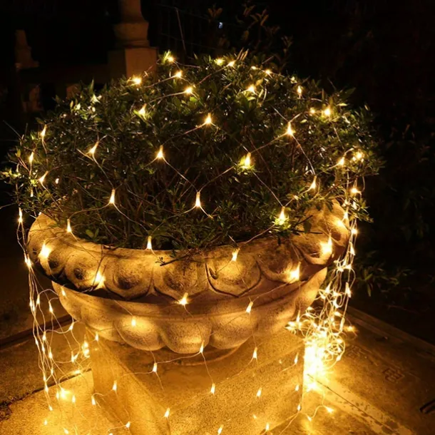 LED Net Mesh Fairy String Light 8*10 6*4M Flexible Window Curtain Holiday Lights for Party Yard Garden Colorful Decoration Lighting 96/200/672/2600 LEDs