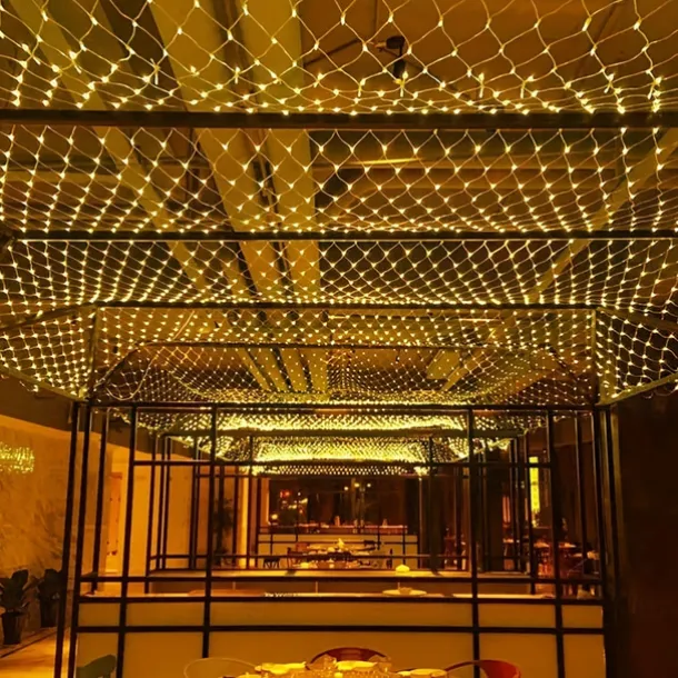LED Net Mesh Fairy String Light 8*10 6*4M Flexible Window Curtain Holiday Lights for Party Yard Garden Colorful Decoration Lighting 96/200/672/2600 LEDs