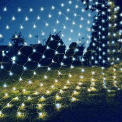 LED Net Night Lights 1.5x1.5M 3x2M 220V Wedding Christmas Fairy String Light Outdoor Waterproof Party Holiday Decor Mesh Lights with Tail Plug