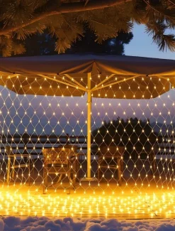 LED Net String Light IP65 6Mx4M 3Mx2M Led Flexible Christmas Net Fairy String Light 880Led 200Led Mesh String Light for Garden Yard Colorful Decoration EU US UK Plug AC110V 220V 230V