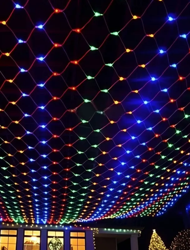 LED Net String Light IP65 6Mx4M 3Mx2M Led Flexible Christmas Net Fairy String Light 880Led 200Led Mesh String Light for Garden Yard Colorful Decoration EU US UK Plug AC110V 220V 230V