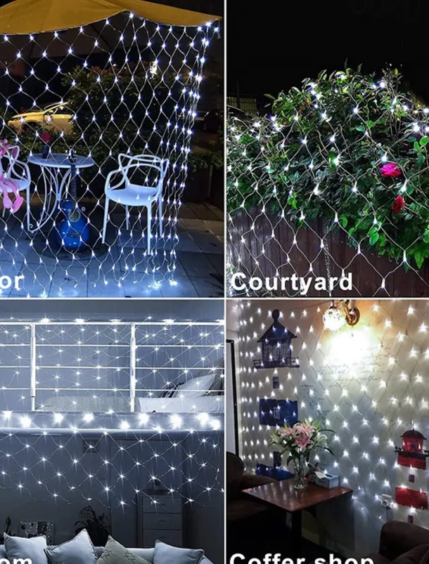 LED Net String Light IP65 6Mx4M 3Mx2M Led Flexible Christmas Net Fairy String Light 880Led 200Led Mesh String Light for Garden Yard Colorful Decoration EU US UK Plug AC110V 220V 230V