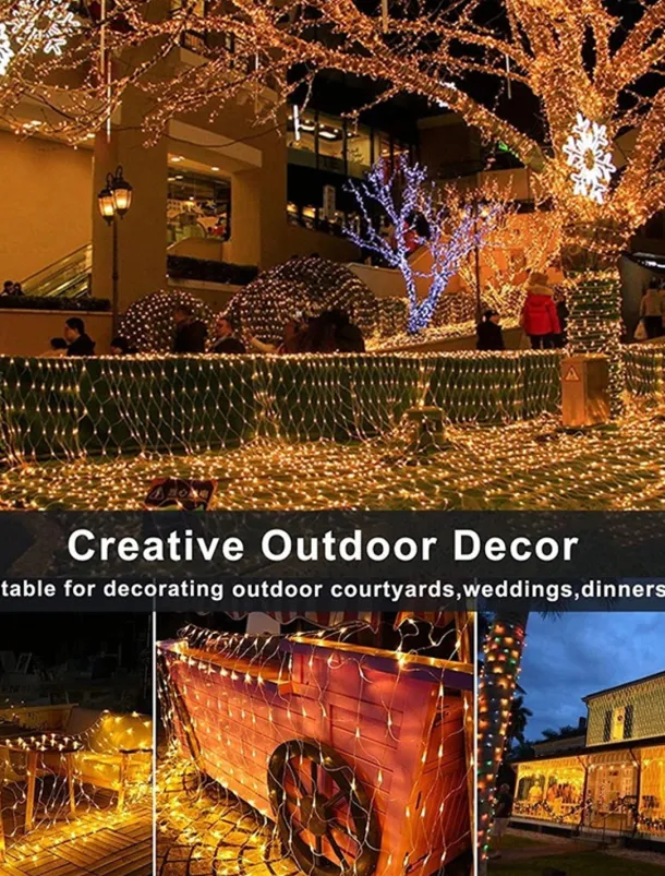LED Net String Light IP65 6Mx4M 3Mx2M Led Flexible Christmas Net Fairy String Light 880Led 200Led Mesh String Light for Garden Yard Colorful Decoration EU US UK Plug AC110V 220V 230V