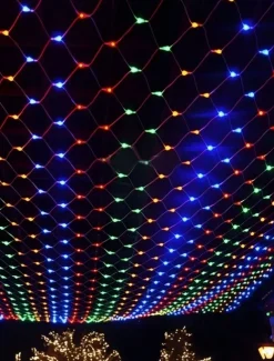 LED Net String Light IP65 6Mx4M 3Mx2M Led Flexible Christmas Net Fairy String Light 880Led 200Led Mesh String Light for Garden Yard Colorful Decoration EU US UK Plug AC110V 220V 230V