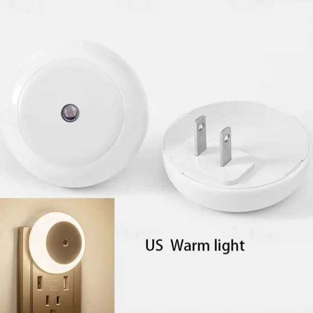 LED Night Light Dusk To Dawn Sensor Smart Wall Night Light For Bathroom Bedroom Home Kitchen Corridor Energy Saving