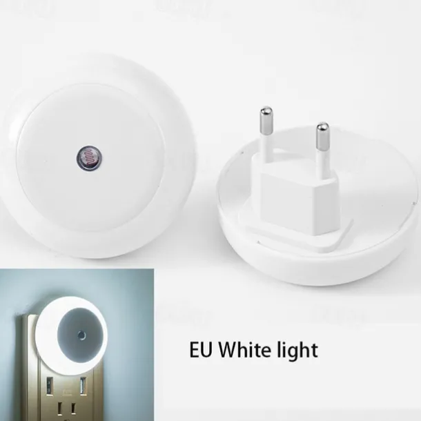 LED Night Light Dusk To Dawn Sensor Smart Wall Night Light For Bathroom Bedroom Home Kitchen Corridor Energy Saving