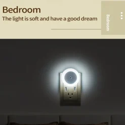 LED Night Light Dusk To Dawn Sensor Smart Wall Night Light For Bathroom Bedroom Home Kitchen Corridor Energy Saving