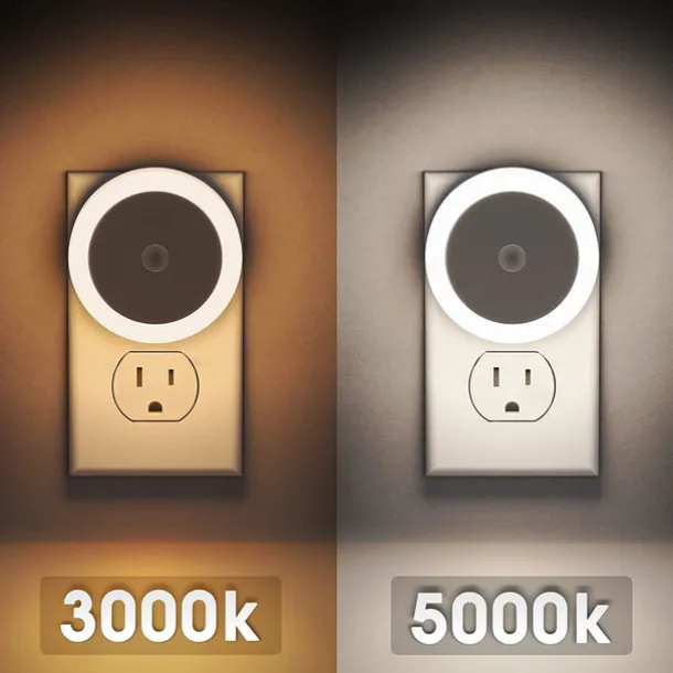 LED Night Light Dusk To Dawn Sensor Smart Wall Night Light For Bathroom Bedroom Home Kitchen Corridor Energy Saving