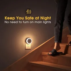 LED Night Light Dusk To Dawn Sensor Smart Wall Night Light For Bathroom Bedroom Home Kitchen Corridor Energy Saving