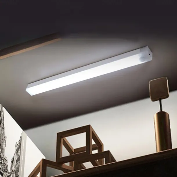 LED Night Light PIR Motion Sensor USB Rechargeable 10/20/30/50cm Closet Kitchen Cabinet Corridor Stair Lights Wireless Night Lamp