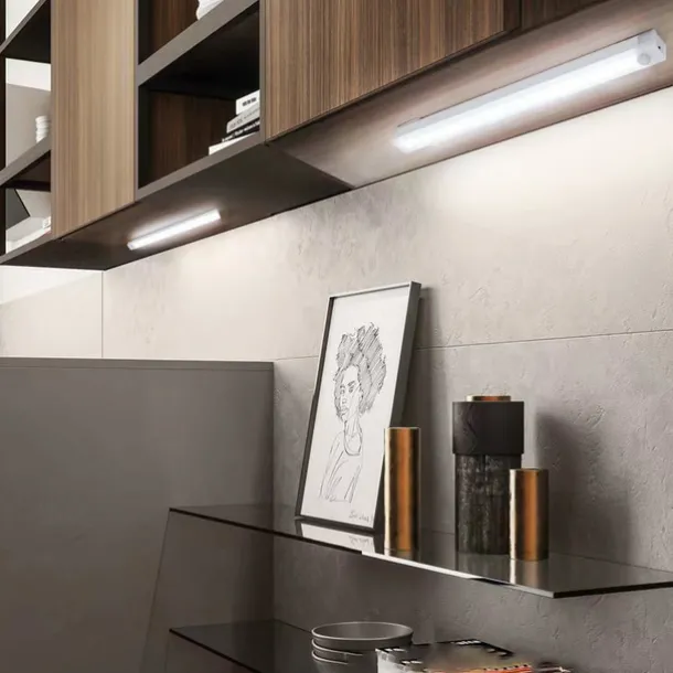 LED Night Light PIR Motion Sensor USB Rechargeable 10/20/30/50cm Closet Kitchen Cabinet Corridor Stair Lights Wireless Night Lamp