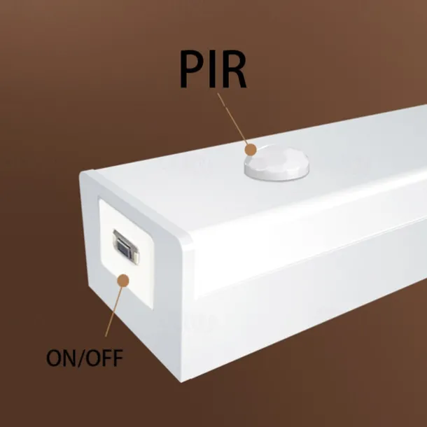 LED Night Light PIR Motion Sensor USB Rechargeable 10/20/30/50cm Closet Kitchen Cabinet Corridor Stair Lights Wireless Night Lamp