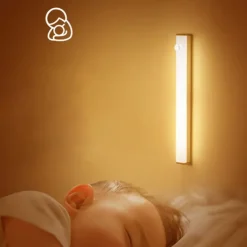 LED Night Light PIR Motion Sensor USB Rechargeable 10/20/30/50cm Closet Kitchen Cabinet Corridor Stair Lights Wireless Night Lamp
