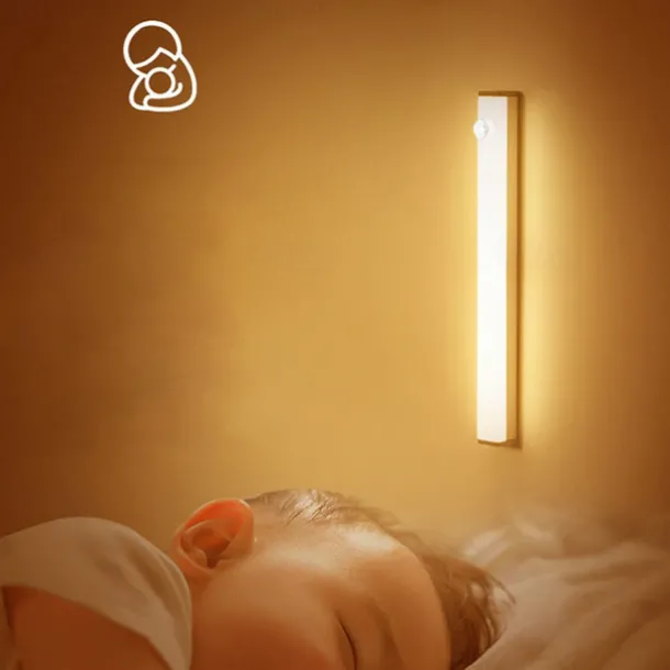 LED Night Light PIR Motion Sensor USB Rechargeable 10/20/30/50cm Closet Kitchen Cabinet Corridor Stair Lights Wireless Night Lamp