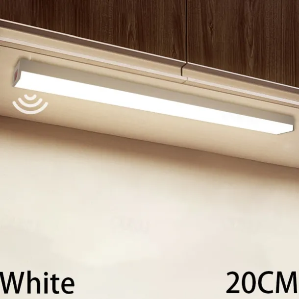 LED Night Light PIR Motion Sensor USB Rechargeable 10/20/30/50cm Closet Kitchen Cabinet Corridor Stair Lights Wireless Night Lamp