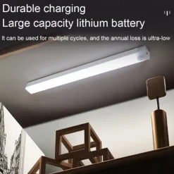 LED Night Light PIR Motion Sensor USB Rechargeable 10/20/30/50cm Closet Kitchen Cabinet Corridor Stair Lights Wireless Night Lamp